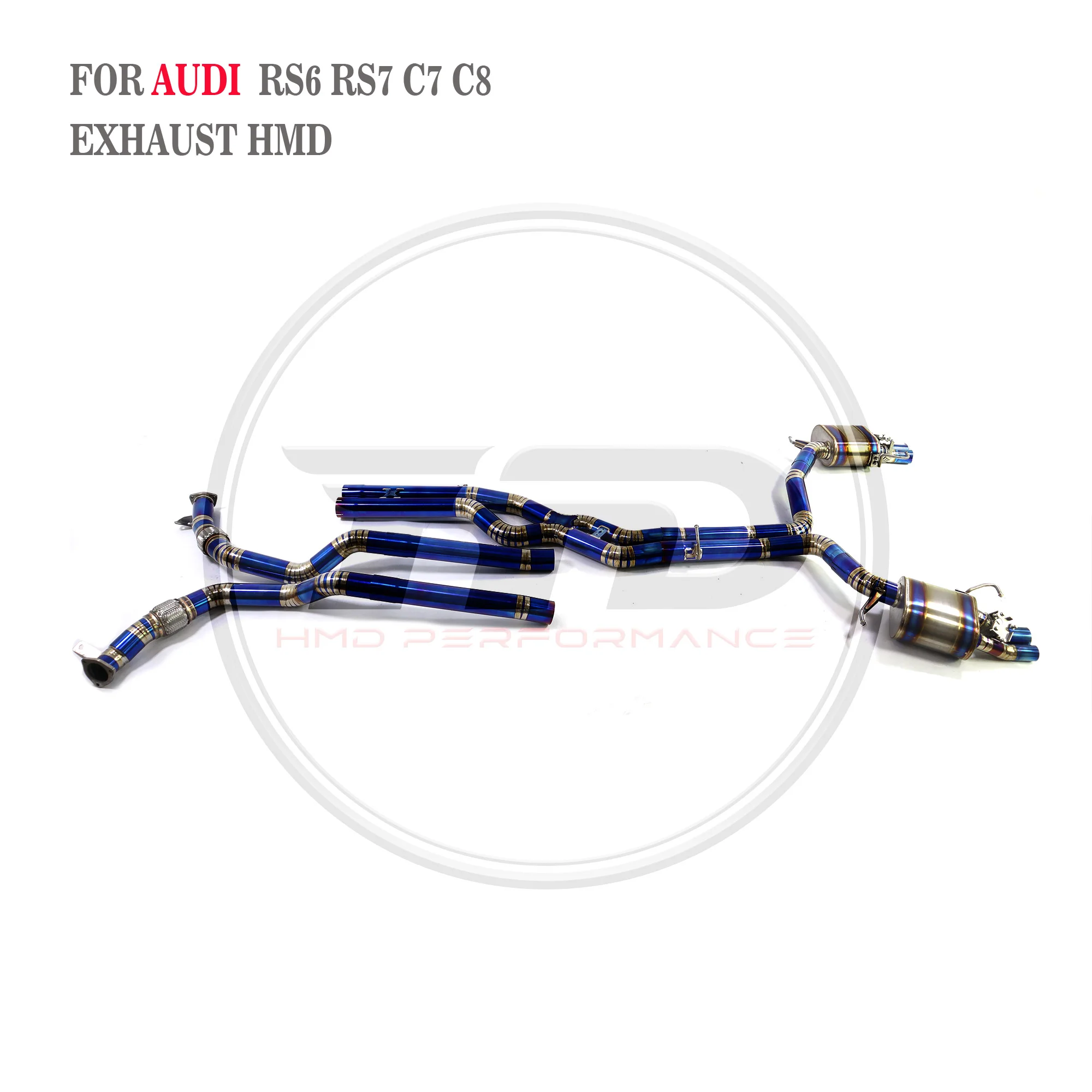 

Titanium Alloy Exhaust Pipe Manifold Downpipe for Audi S6 S7 S8 Auto Modification Electronic Valve