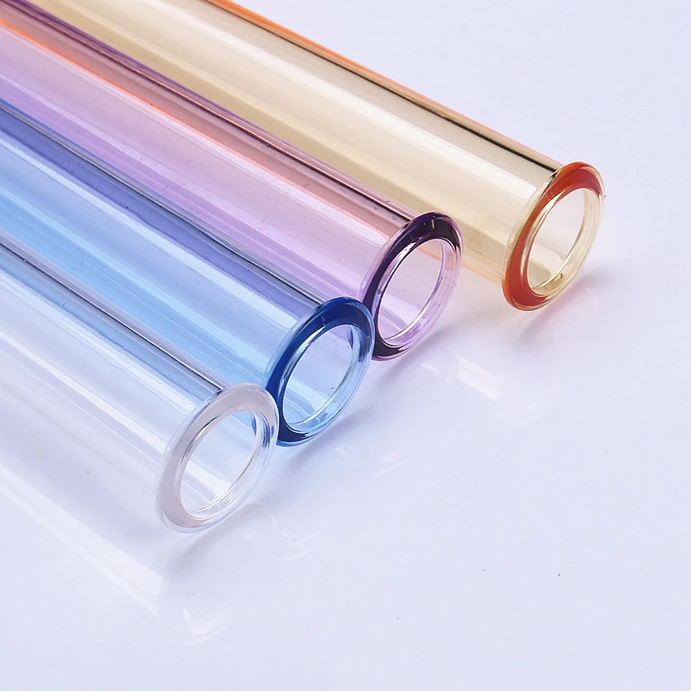 

4pcs 12Cm Acrylic Test Tubes Clear Plastic Party Favors Cocktail Wine Making Experiment Container Teaching Equipment