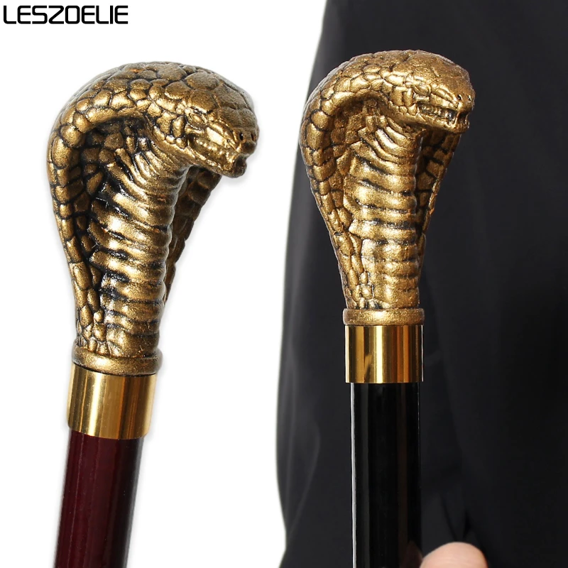 vintage-golden-black-cobra-head-walking-cane-detachable-beech-wood-stick-fashion-decorative-walking-stick-for-men-and-women