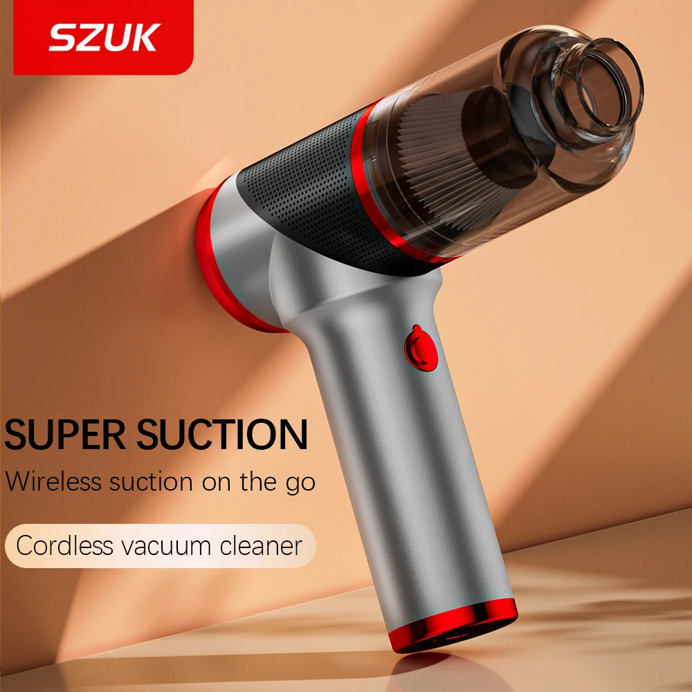 SZUK Car Vacuum Cleaner Powerful Wireless Cleaning Machine for Keyboard Strong Suction Mini Portable Vacuum Cleaner for Car Home