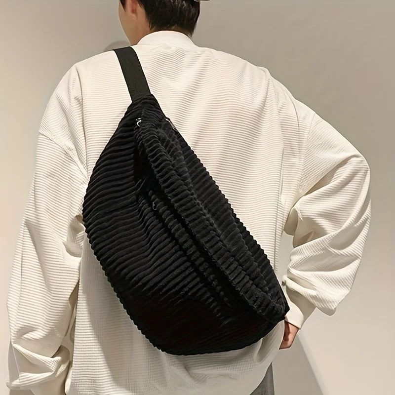 

Шикарная очень большая вельветовая сумка через плечо — универсальная и вместительная с регулируемым ремешком