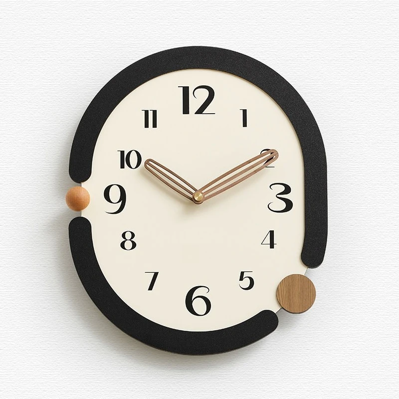No Punching Wall Clock Living Room Simple Atmosphere 2026 New Creative Light Luxury Clock Wall Hanging