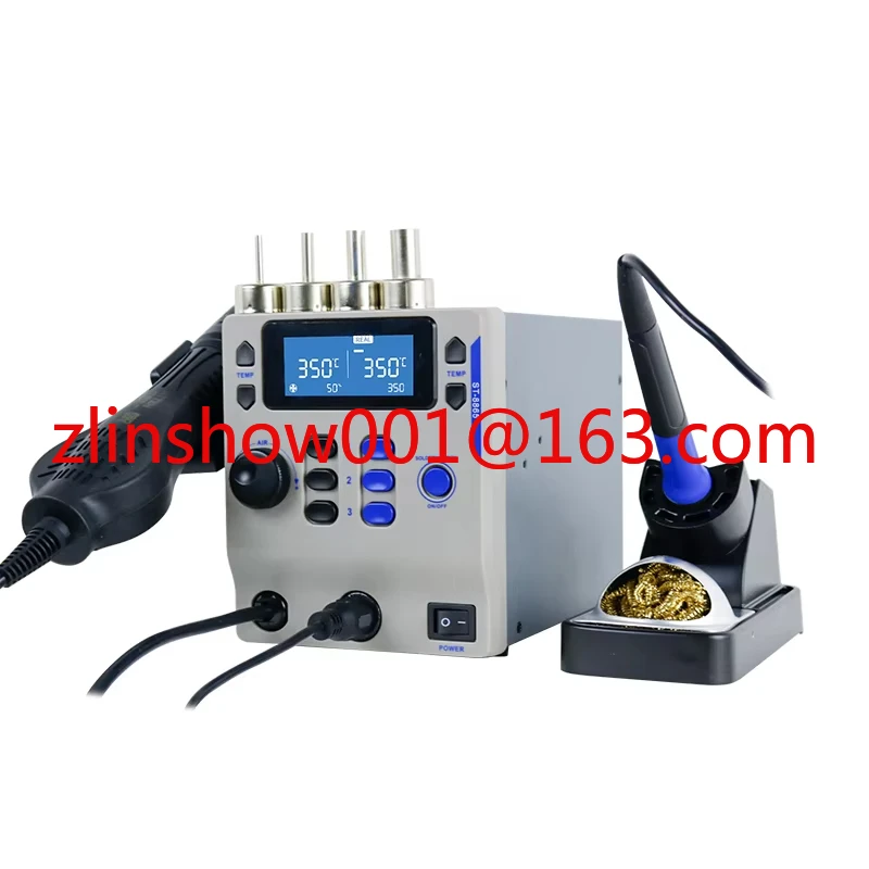 

ST-8802/ 8865 Constant Temperature Adjustable Temperature Digital Display Electric Iron Hot Air Gun 2 in 1 Welding Station