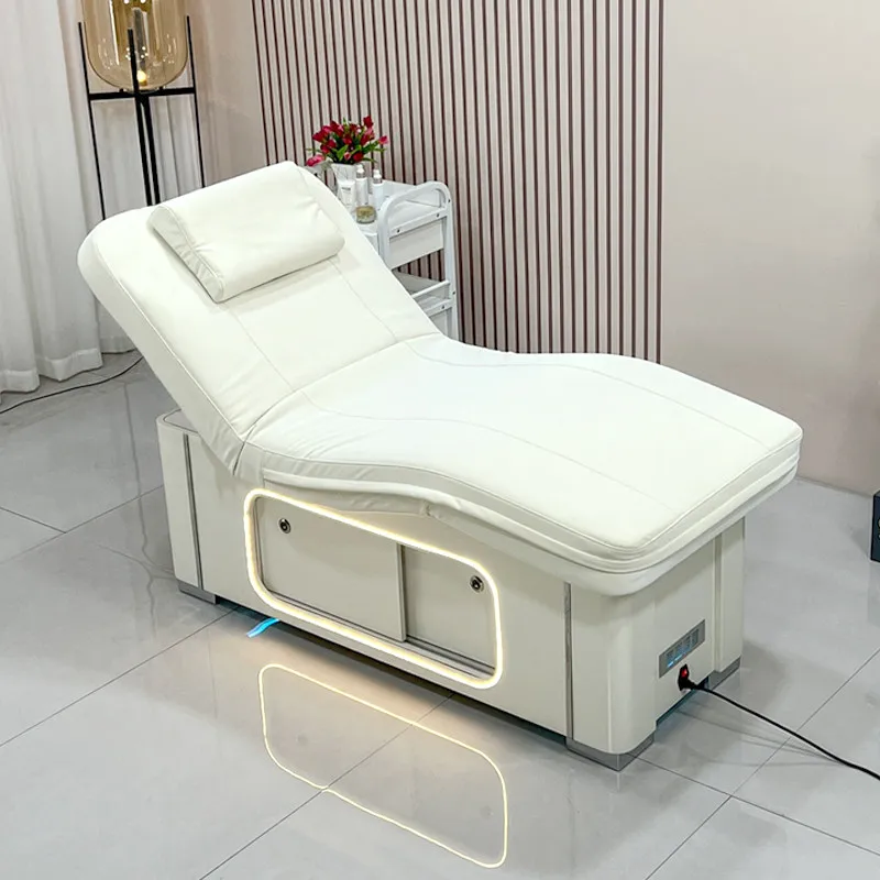 &c Electric Adjustable Foldable Modern Massage Table Spa Bed Multifunctional Thermal Therapy Wood Material Hotel  Living Room