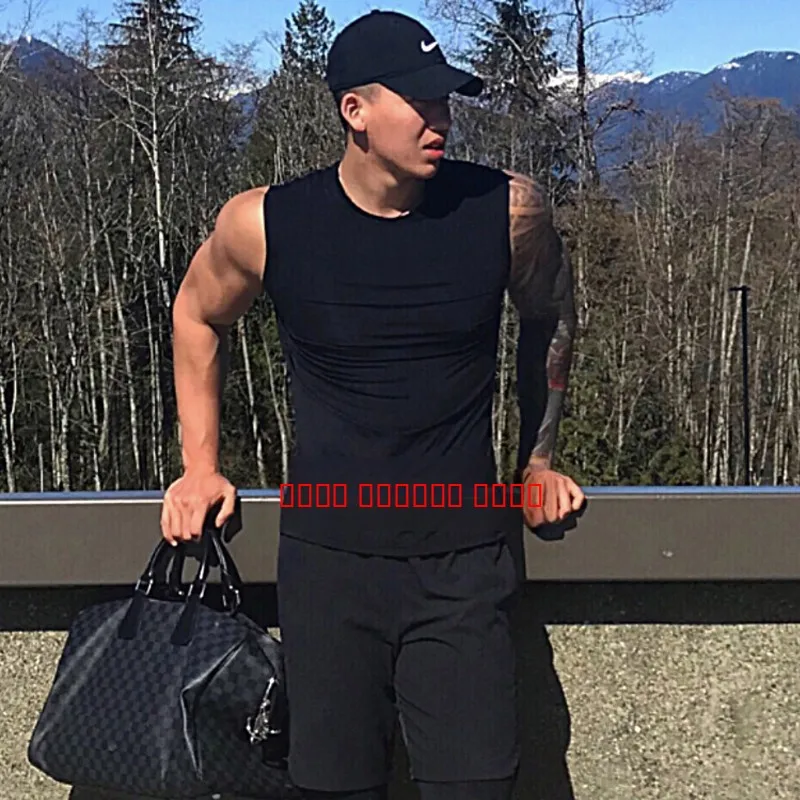 

Мужская облегающая майка из чистого хлопка для спорта и тренировок, дышащая, влагоотводящая, быстросохнущая