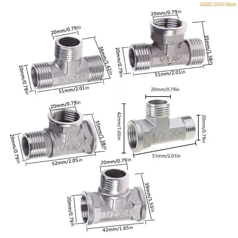 K1ae Evalet 304 Copper T Adapter G1/2