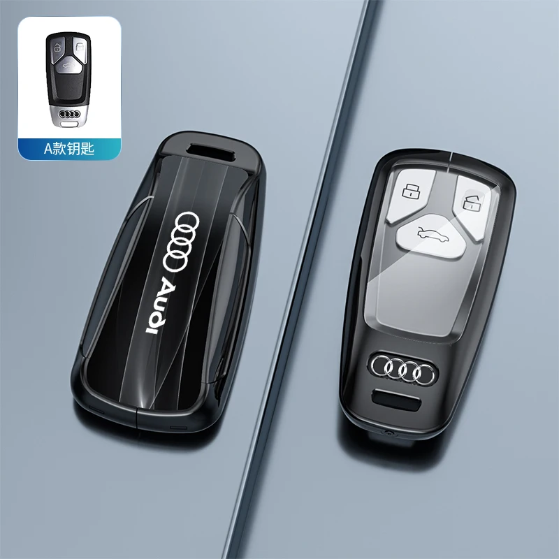 

2025 Hot Newly Car Key Case Cover Fashion Protective Shell Auto Keychian Accessories For Audi A4 B9 A5 A6 8S 8W Q5 Q7 4M S4 S5 S