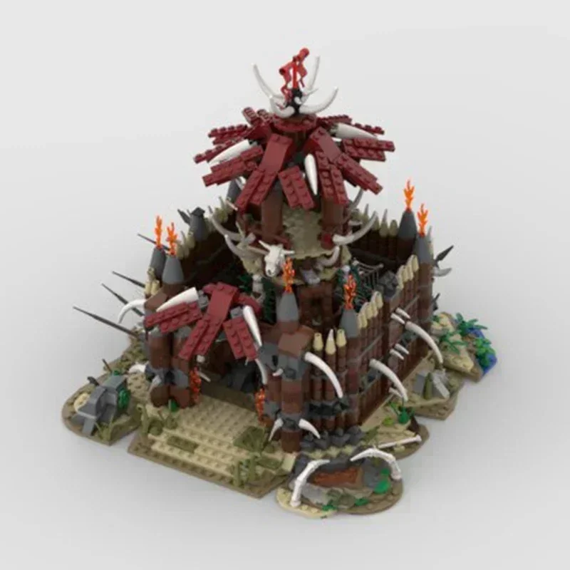 

Кольца Модель фильма Moc Building Bricks Orc Watchtower и Technology Orc Burrow Модульный блок Подарок Рождественская игрушка DIY Набор в сборе