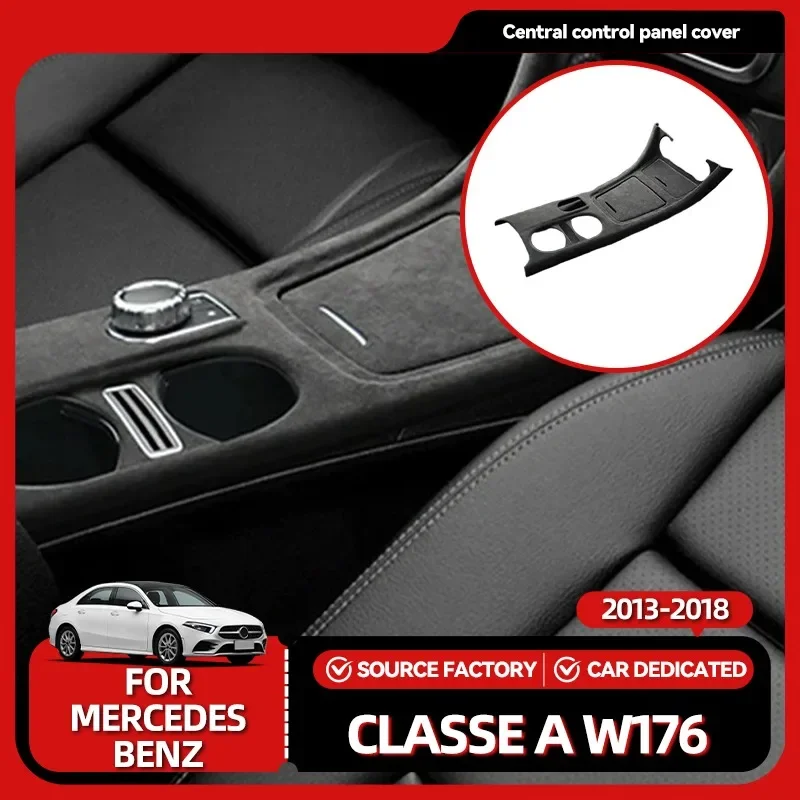 

Hot Styling Mouldings Italy Super Suede Car Center Console Gear Shift Panel Trim Cover For Mercedes Benz A Class W176 CLA C117