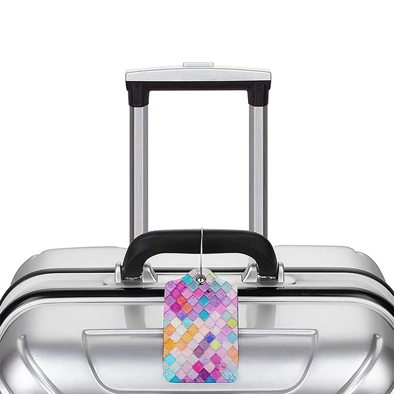 (Set da 4 pezzi) Manicotto di protezione per la privacy con etichetta per bagagli da viaggio con anello in acciaio inossidabile, tutti i tipi di bagagli e pacchi