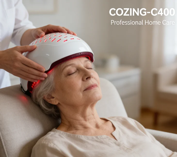 Brain Injury & Stroke Recovery Helmet – COZING-C400 Transcranial PBM Device for Neurological Rehabilitation & Motor Support