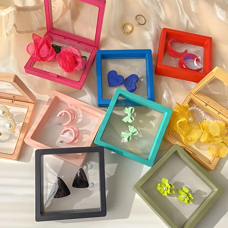 

10/20 шт. цветная полиэтиленовая подвесная коробка для ювелирных изделий, браслет на палец, коробка для демонстрации ювелирных изделий, защитная упаковочная коробка для ювелирных изделий