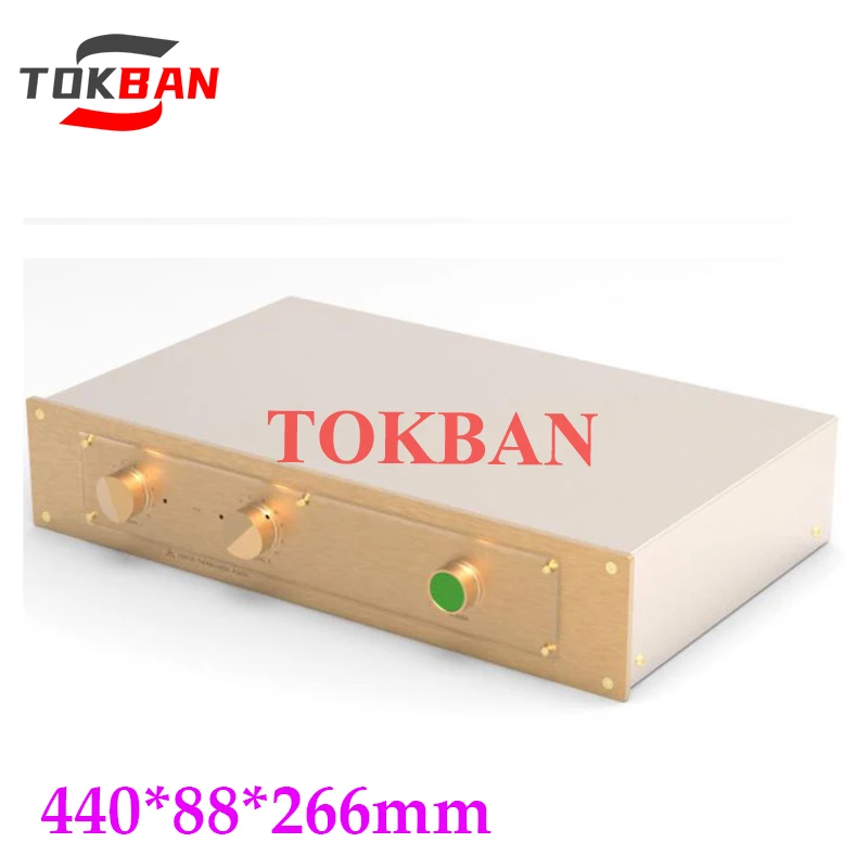 Tokban Audio FM300A 440*88*266 Aluminum Power Amplifier Chassis Enclosure DIy HIFI Home Amp Case Shell