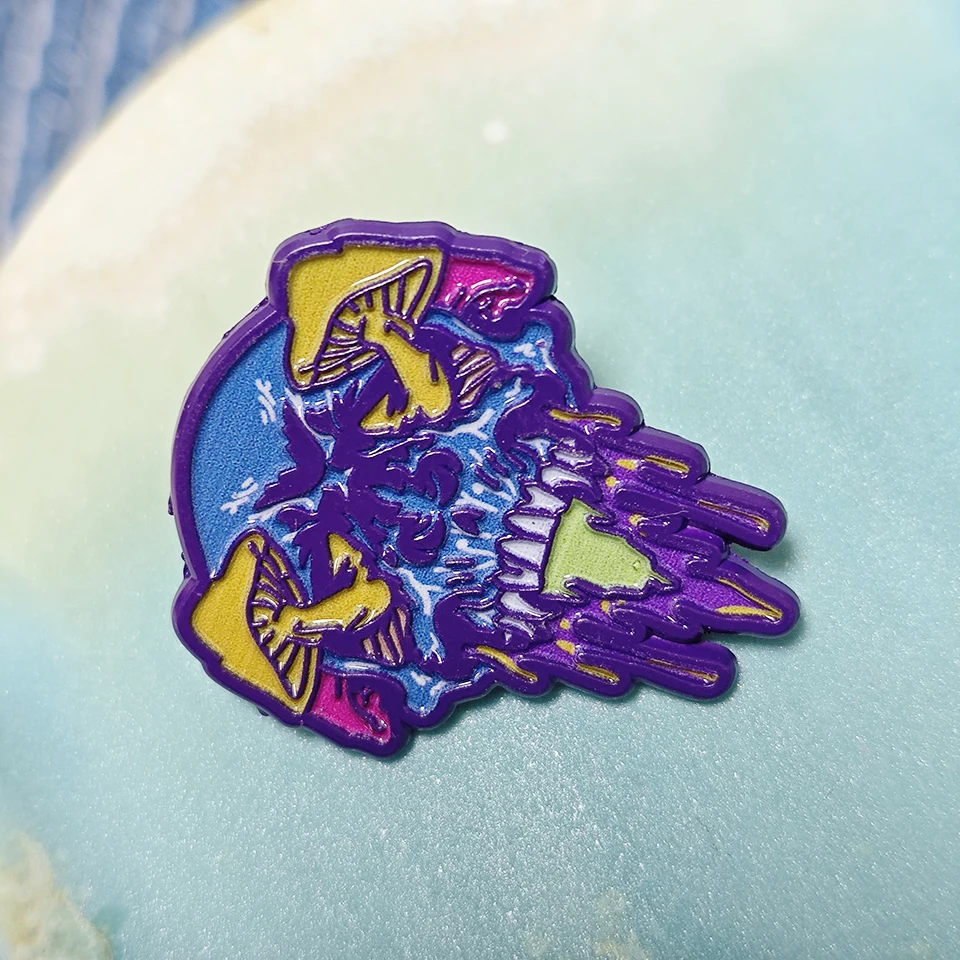 Punk Abstract Skull Enamel Metal Funny Lapel Pins Brooches Badges Backpack Clothing Accessories Jewelry Gift for Kids Friends