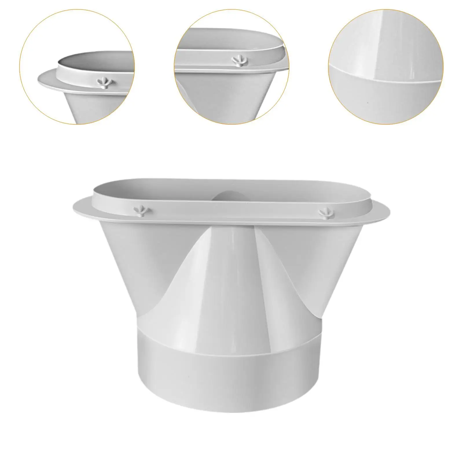 Adaptador de manguera de escape de aire acondicionado, resistente, fácil de instalar para aire acondicionado móvil, conector de manguera portátil, boca plana