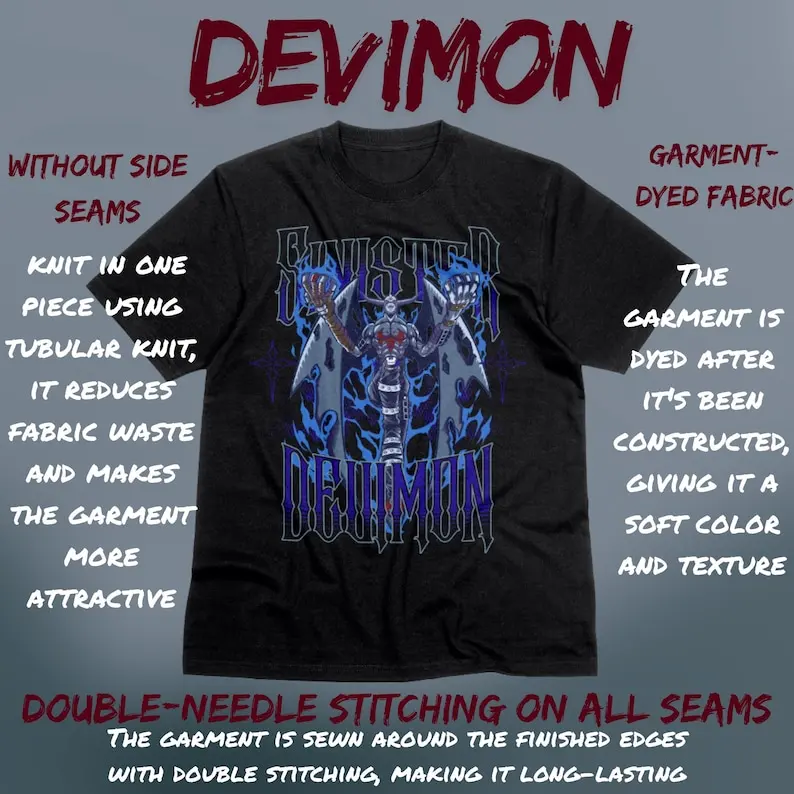 Sinister Devimon's: Dark Theme Digimon T-shirt Unisex shirt