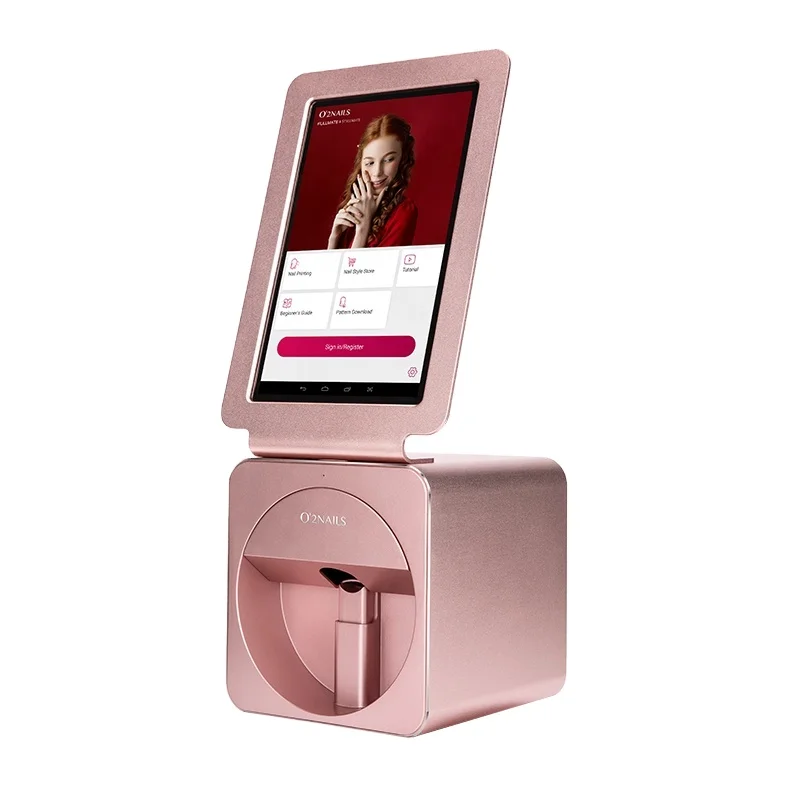 Portable New Nail Art Products Automatic 3d Nail Art Printer Finger  Nail Painting Machine With  Led Lamp