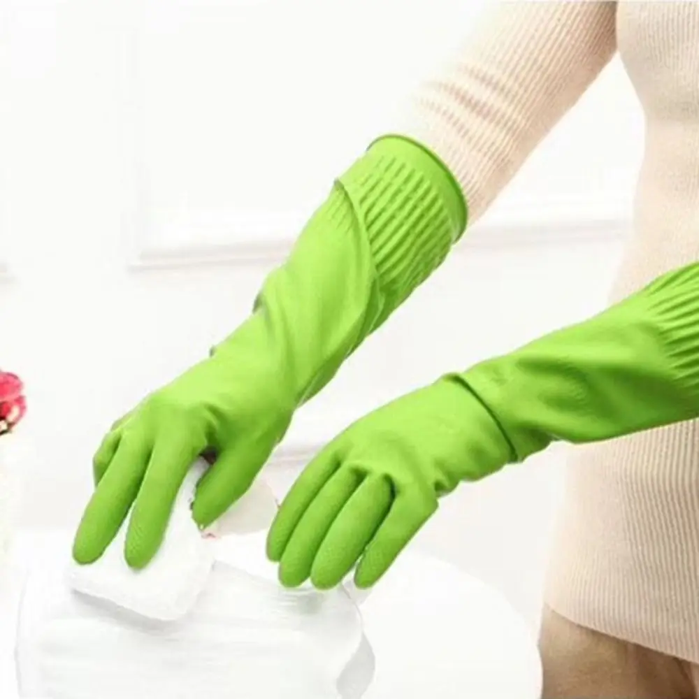 Thick Durable Repeatable Protective Housework Waterproof Rubber Gloves Cleaning Tool Household Cleaning Gloves