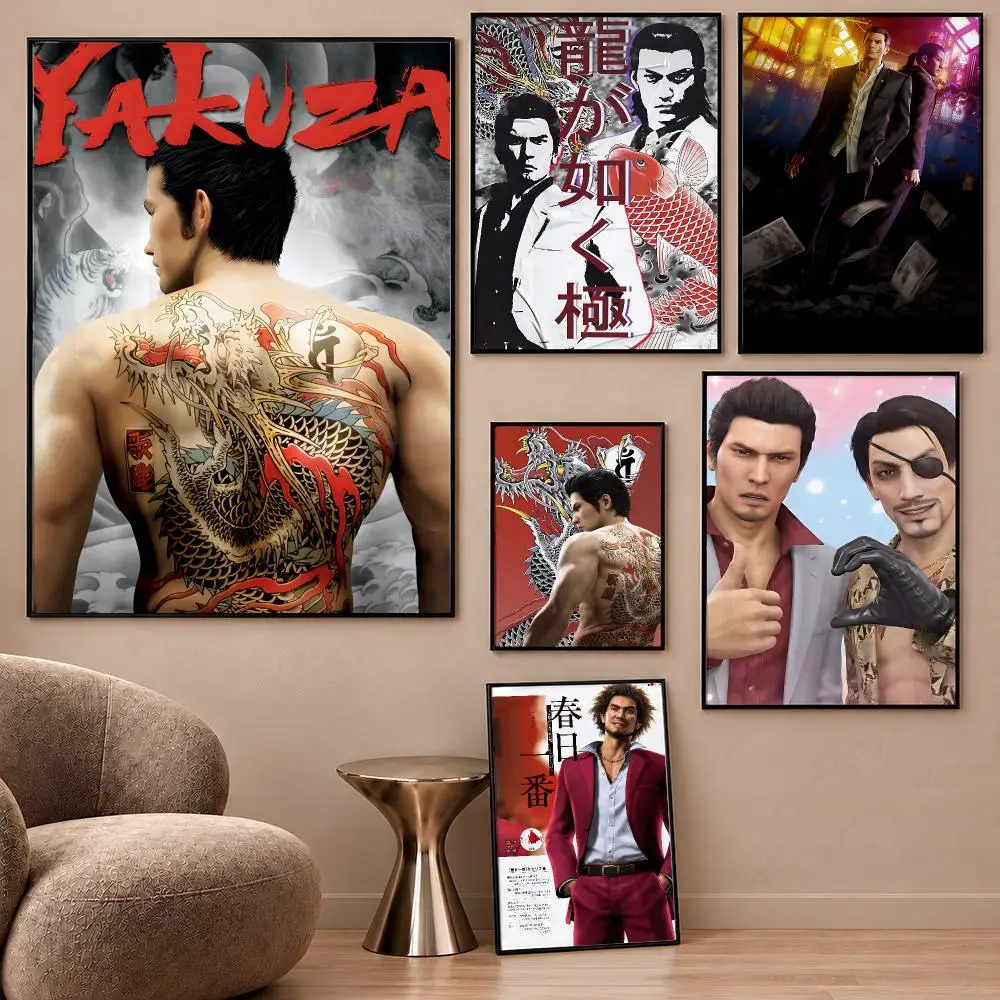 Game Yakuza Like a Dragon Ichiban Hero Poster Aesthetic Wall Art Poster HD Waterproof PP Self Adhesive Bedroom Dorm Room Decor