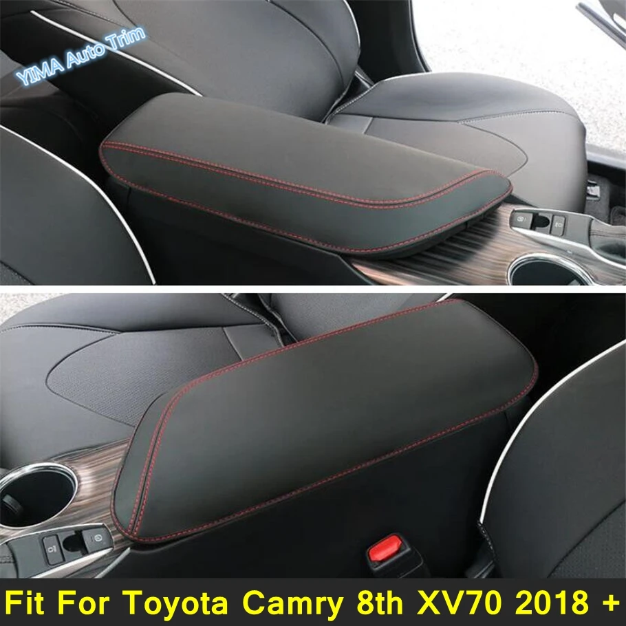 

PU Leather Armrest Storage Box Holster Protection Pad Cover Trim For Toyota Camry 8th XV70 2018 - 2023 Car Interior Accessories