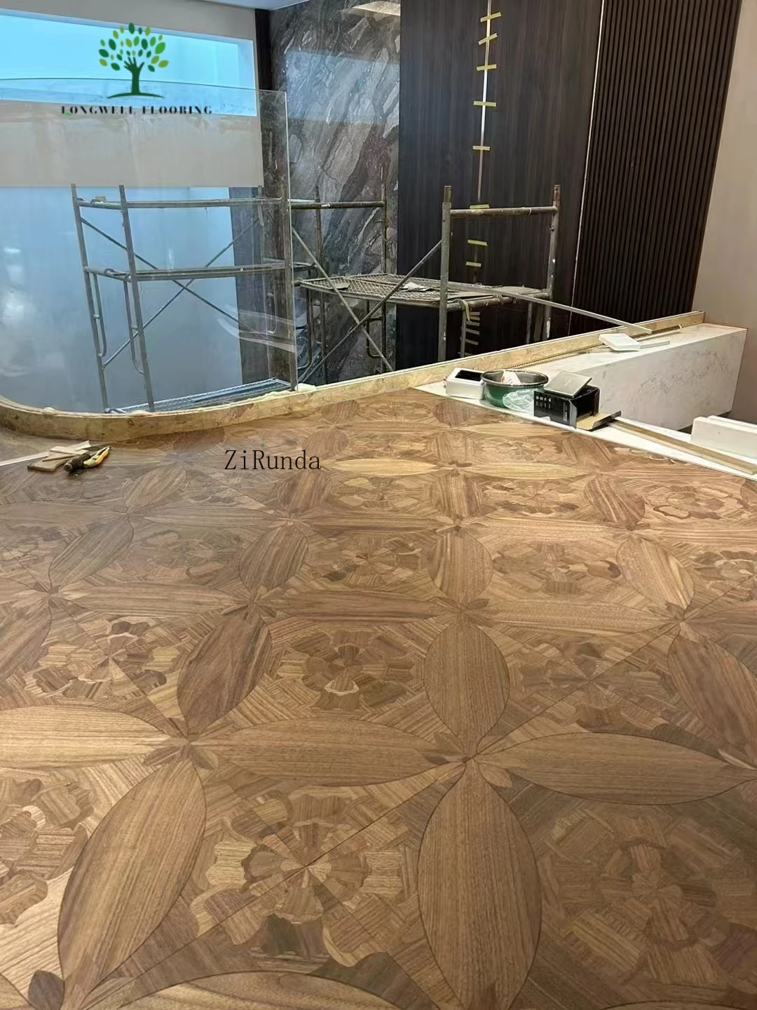 نسخة مخصصة من أرضيات خشب البلوط الفرنسي الفاخر من الخشب الصلب #3