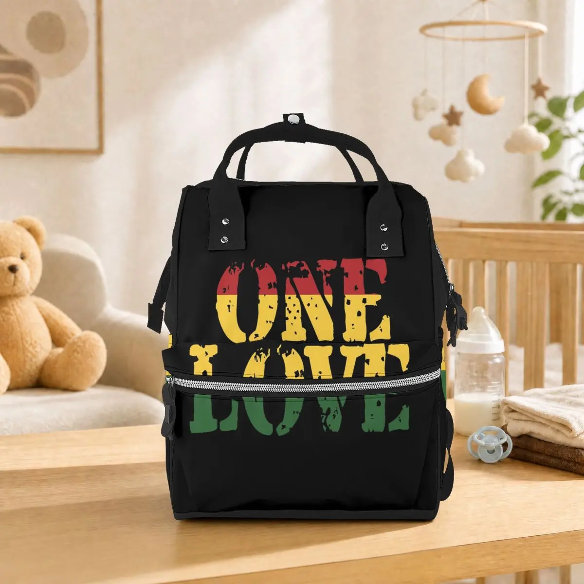Harajuku Vintage Style Arts Bob Marley One Love Student Backpack School Bag Hiking Travel Daypack for Men Women Bookbag