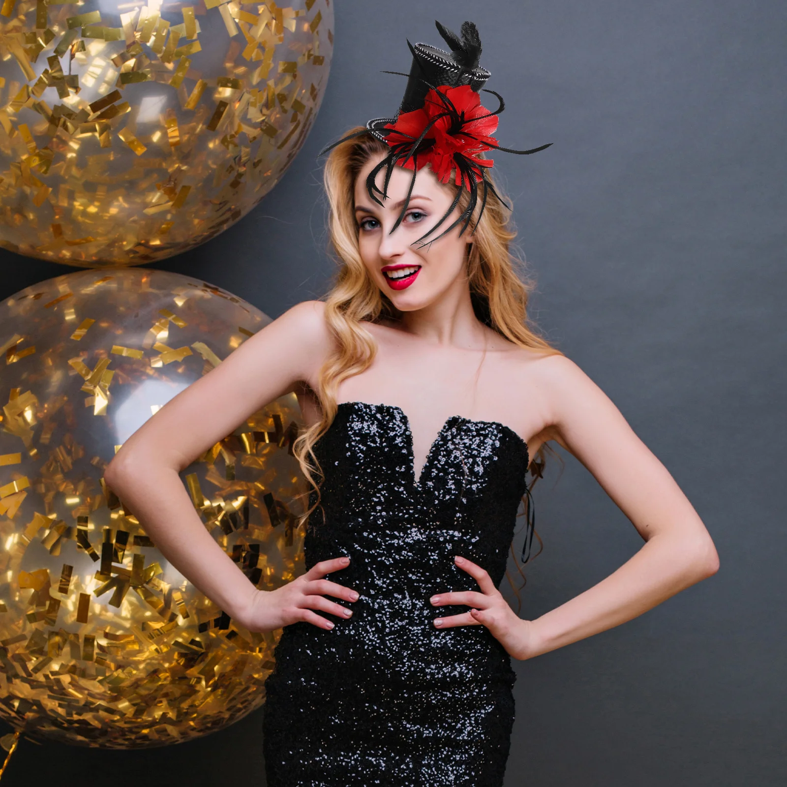 

Mini Top Hat Headband Classic Lightweight Design Comfortable Party Hairband Halloween Headdress Hairband Top Hat Headband