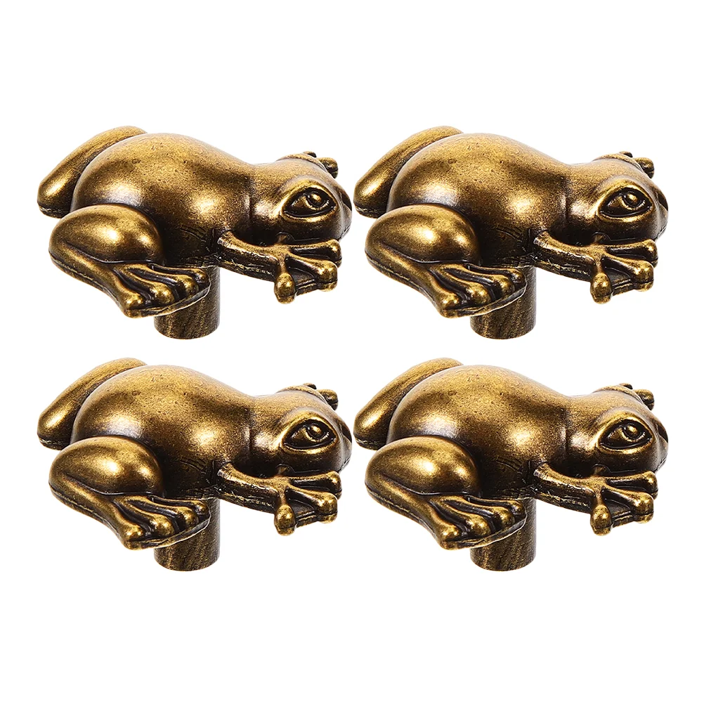 

4 Pcs Frog Cabinet Door Handle Cupboard Knobs Vintage Replacement Furniture Pulls Metal Drawer Dresser Shaped