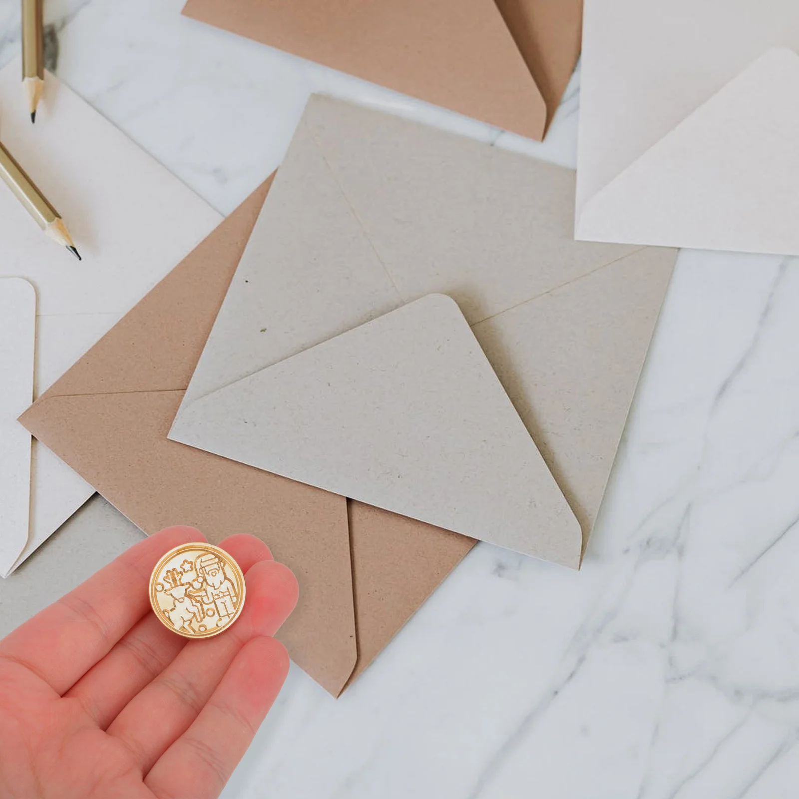 

1pc Fire Seal Stamp Head Christmas Wax Sealing Crafts Replacement For Envelope Diy Sealing Stamp Xmas Wax Seal Head