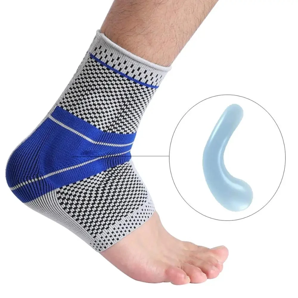 

Elastic Silicone Ankle Support, Fitness Compression, Ankle Protector, Basketball, Football, Tennis, Silica Gel Pad Ankle Strap