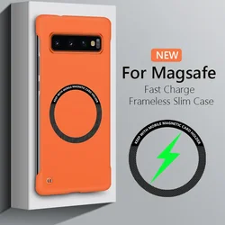 For Samsung Galaxy  S10 Plus Frameless Magnetic Magsafe Slim Case For Samsung S10 Plus Wireless Charging Hard Back Cover