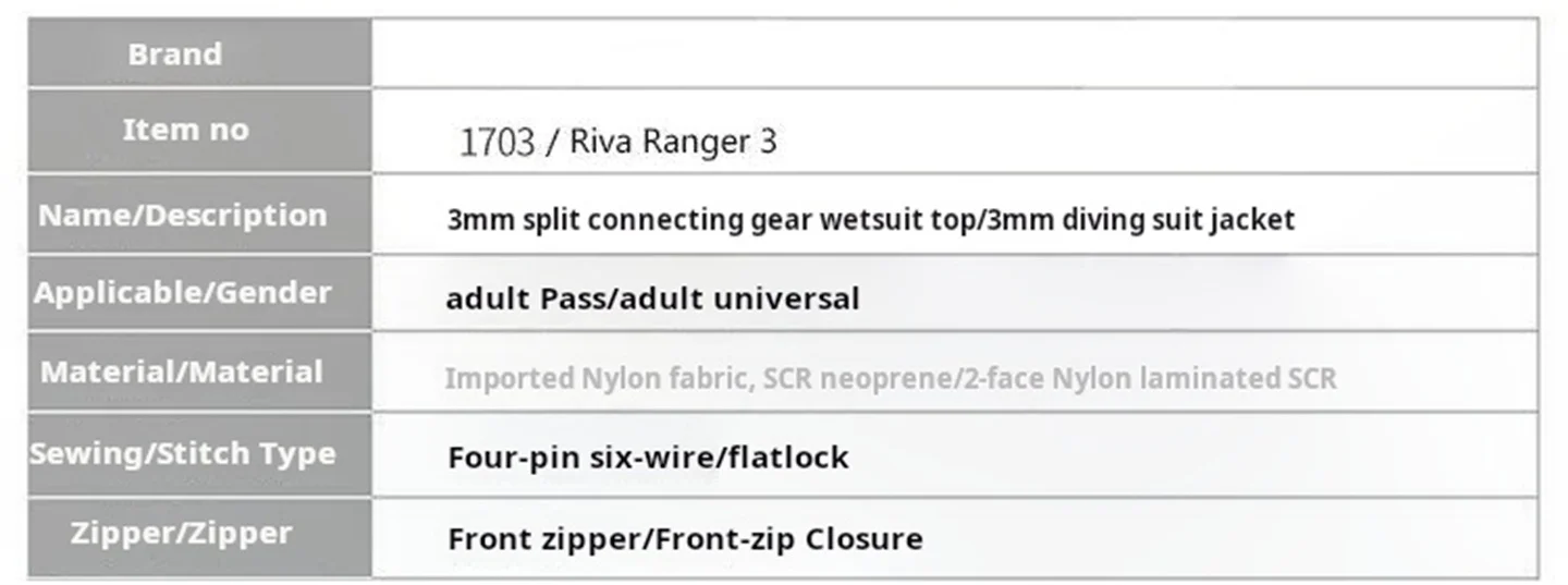 Tauchjacke, 3 mm Neopren, für Herren, verbundener Schritt, Tauchoberteil, Speerfischen, Schnorcheln, Surfen, separater Neoprenanzug, Winter-Badebekleidung – Detail 4