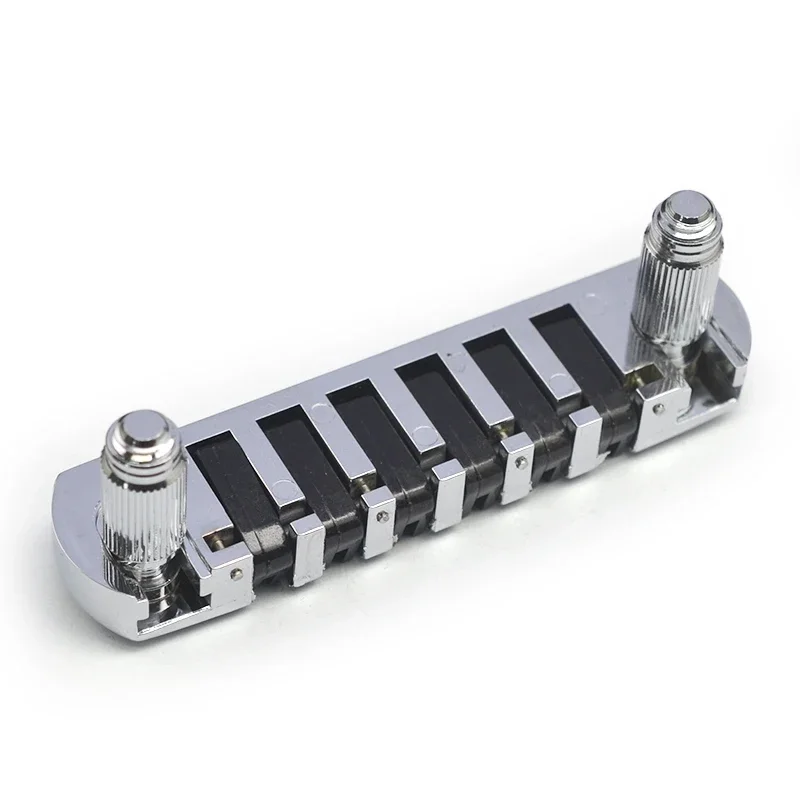 Guitar Rolling Saddle Bridge Tailpiece, Hidden Studs, Compatible for LP, Les Paul, 6-String Electric Gutiar