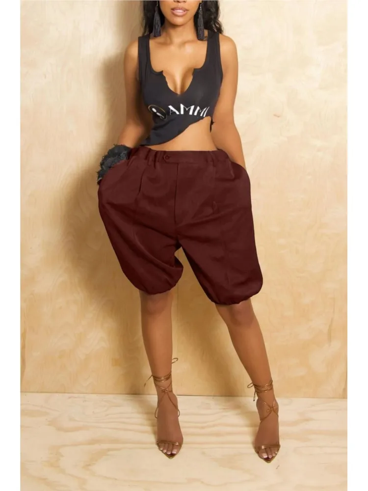Women's Fashion Loose Casual Leg Shorts Spring And Summer Personality Street Trend Versatile Five-piece Workwear Lantern Pants