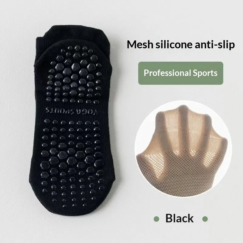 Women Breathable Anti-Slip Short Foot Insoles with Adhesive Point Design Suitable Spring Summer Autumn