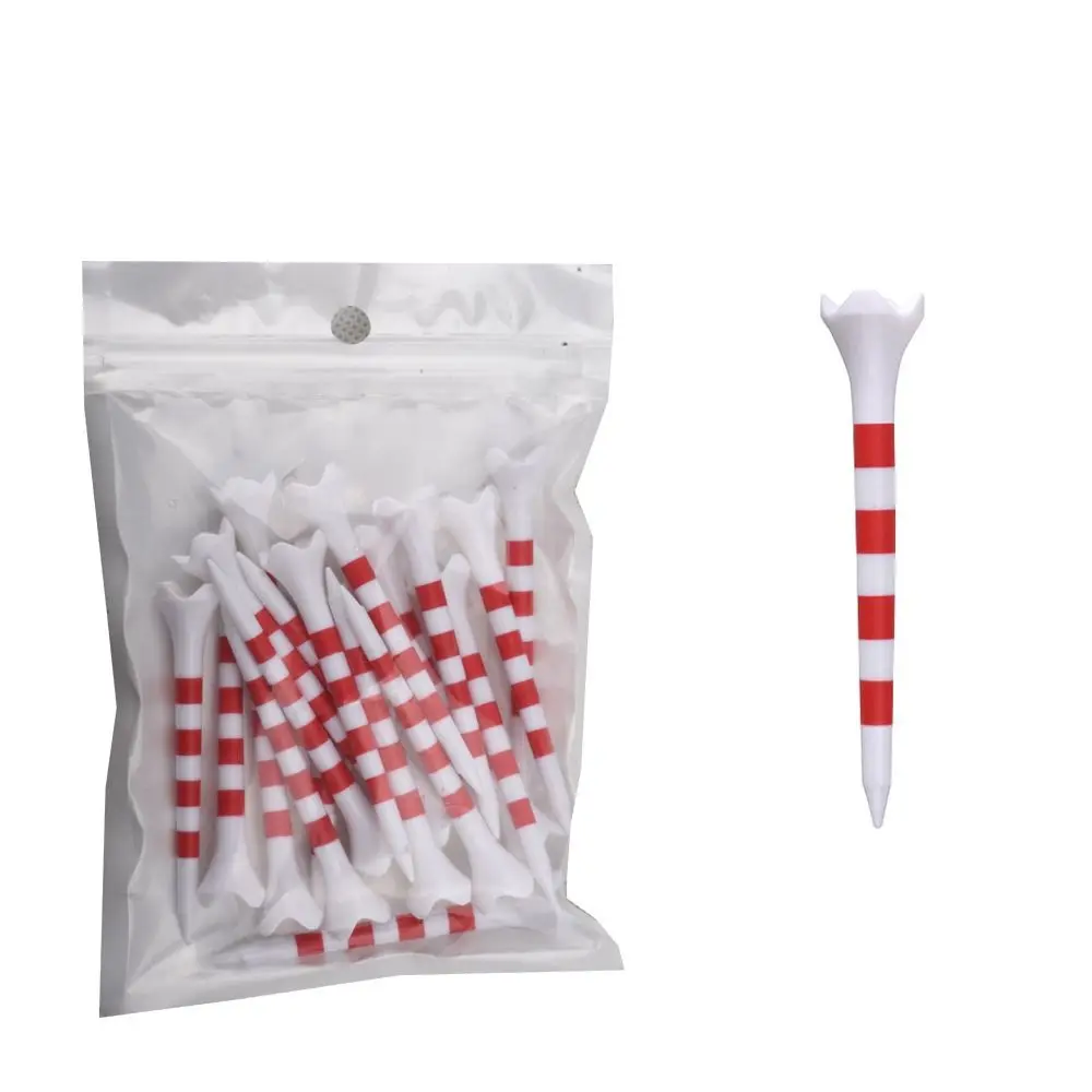 20Pcs Plastic 70/83mm Golf Tee Set Professional Durable Golf Ball Holder Plastic Stripes Golf Practice Tees Golf Accessories