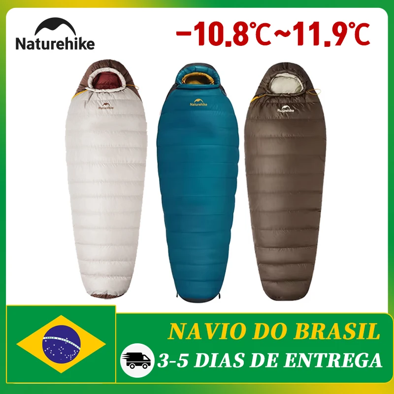 Naturehike brasil saco de dormir ultraleve à prova d'água múmia saco de dormir snowbird pato para baixo saco de dormir inverno acampamento saco de dormir ultralight saco dormir adulto coisas de camping