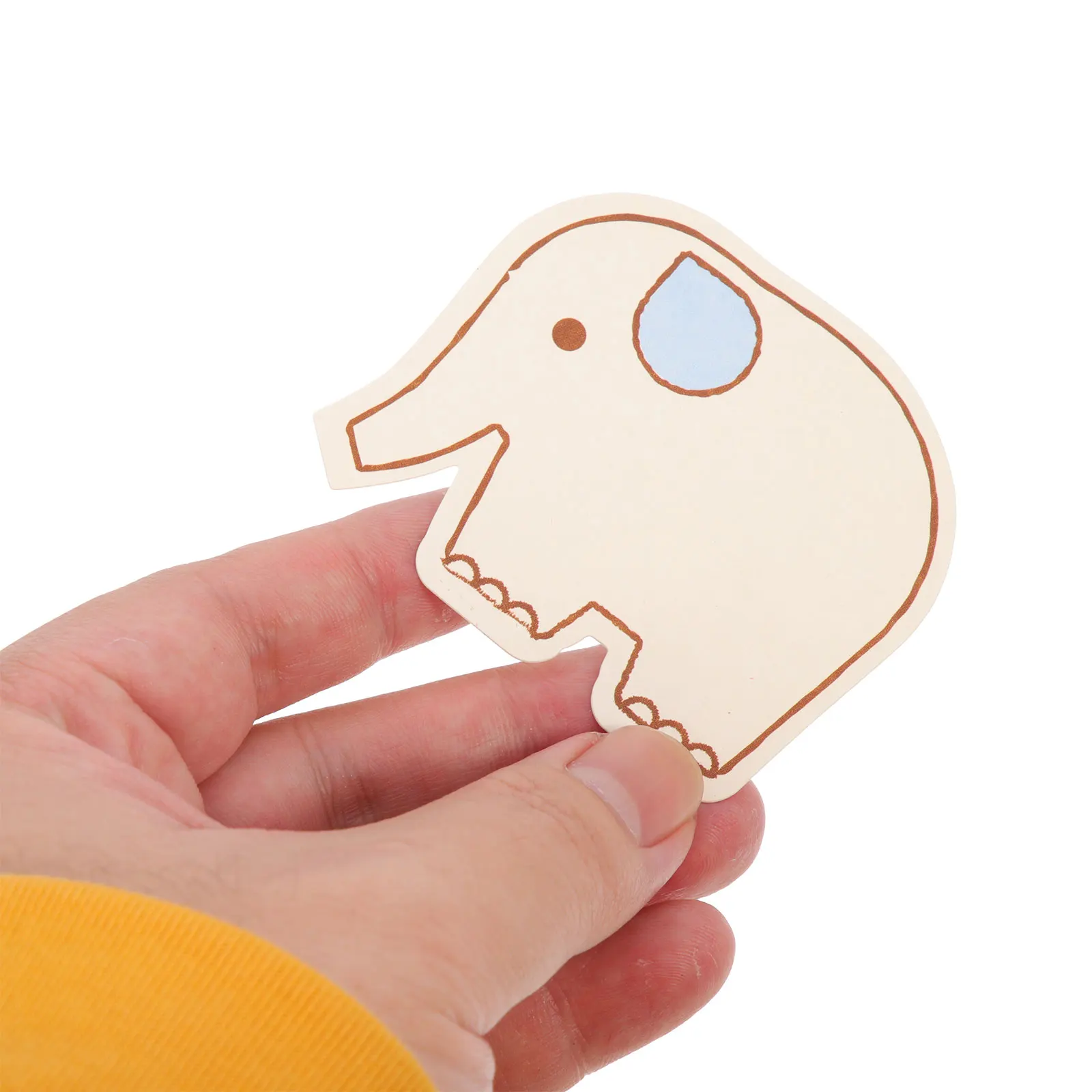 

60pcs Elephant Shaped Blank Thickened Paper Study Smooth Writing Multi-Function Note Cards Bulk Mini Greeting Cards