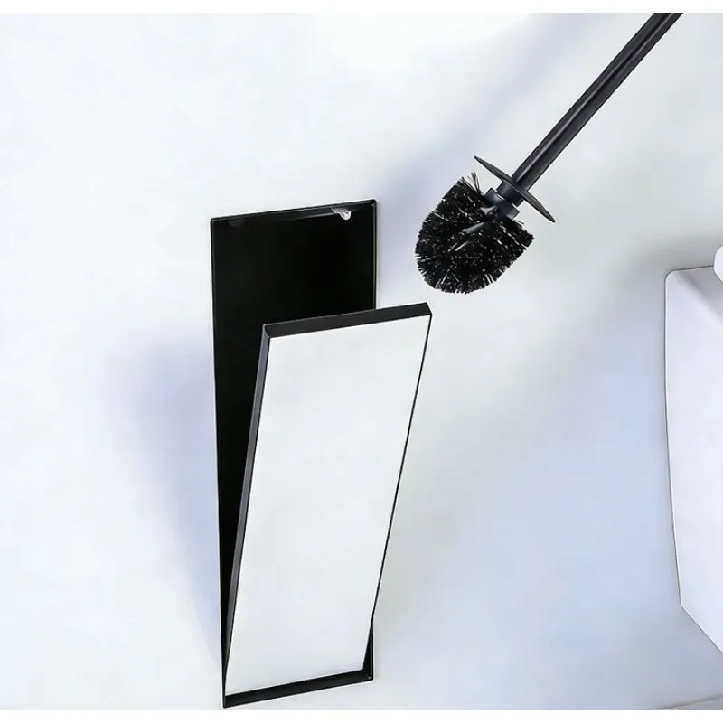 

Hidden toilet brush holder+stainless steel 304 embedded toilet brush bathroom storage rack, saving space and convenient