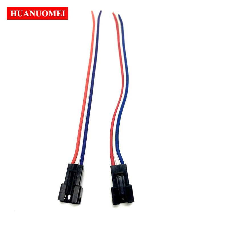100PCS Male Jack 3PIN JST LED Connector RED White Blue 20AWG Wire Plug and Socket for 20mm 26mm 30mm 35mm 45mm 60mm Module Light