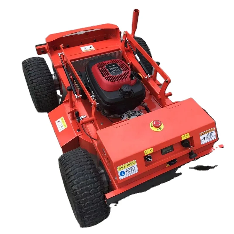 Factory direct supply high power efficient gasoline robot lawn mover flail mower wheel movers with CE Approval