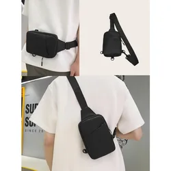 Stylish Men's Shoulder Bag Oxford Fabric Slant Shoulder Bag Casual Chest Bag Diagonal Sun Fashion Small Square Bag for Men