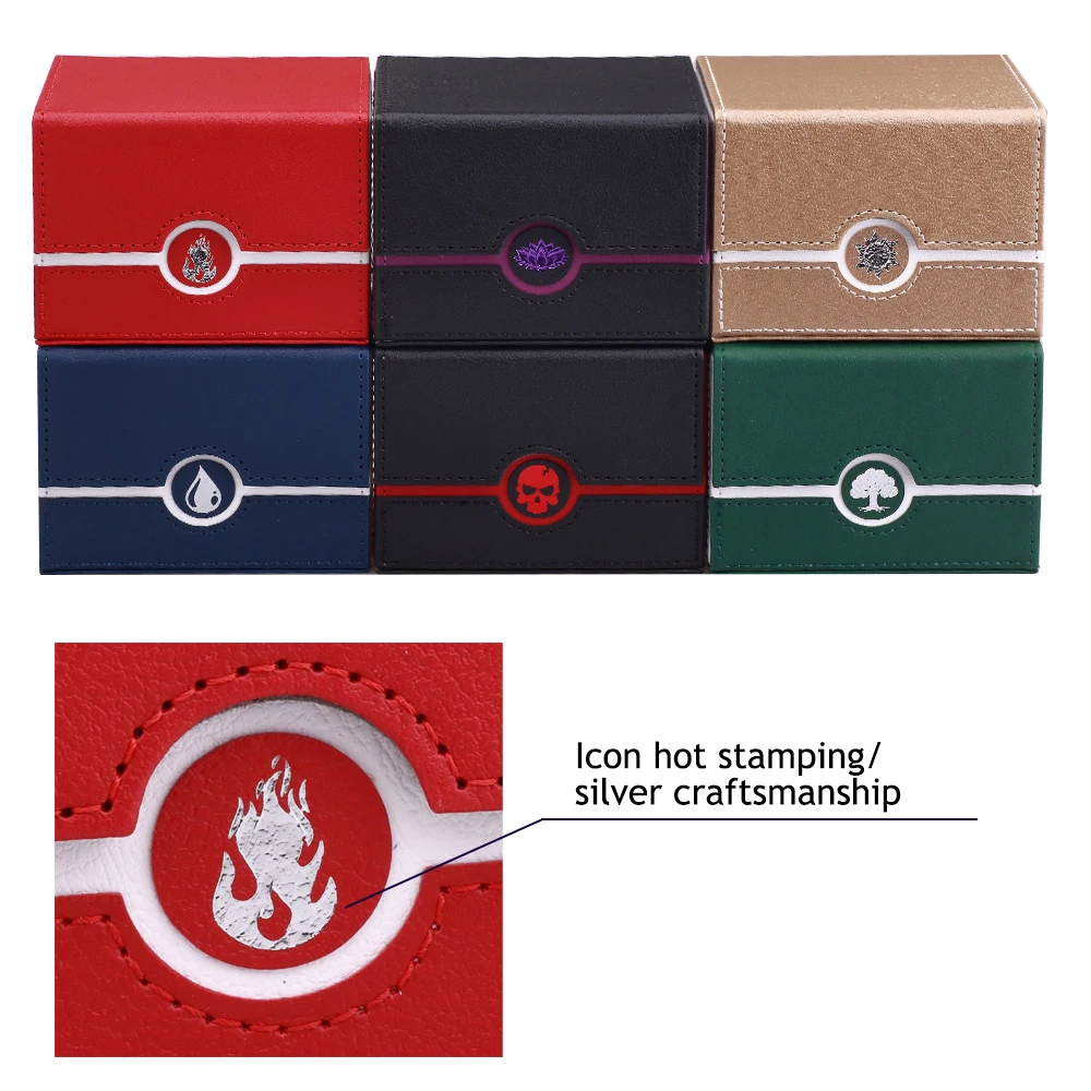100+ Card Deck Box Game PTCG Card Deck Case Storage Box MTG Board Toy Game Collection Cards Organiser Card Deck Box Gift