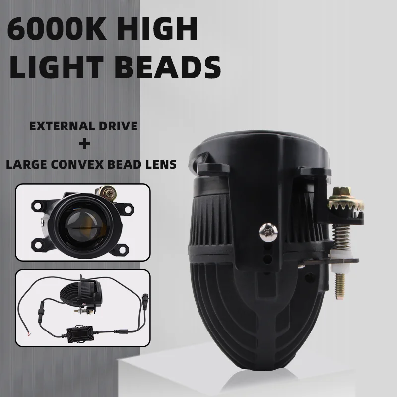 Dla Toyota 2.0 Inch Mini Projector Lens Bi LED Fog Lamp CSP Chip Yellow Light 3000K Led Fog Light Headlight — zdjęcie 3