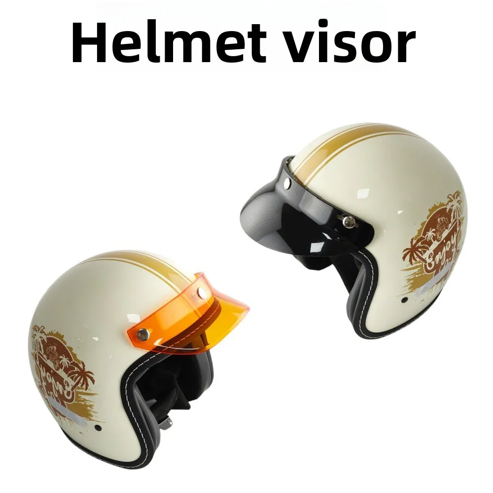 

Universal Retro Helmet Brim Three-button Cute Duck Bill/round Edge Brim Adjustable Sunshade Sun Protection Multi-color