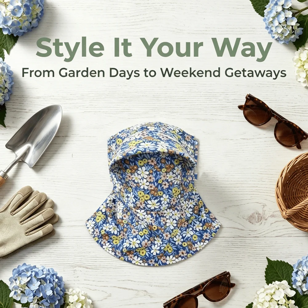 Work Hat Breathable Tea Picking Sun Hat Full Coverage Foldable Face Cover Hat Adjustable Lightweight Wide Brim Hat Tea Picking 4