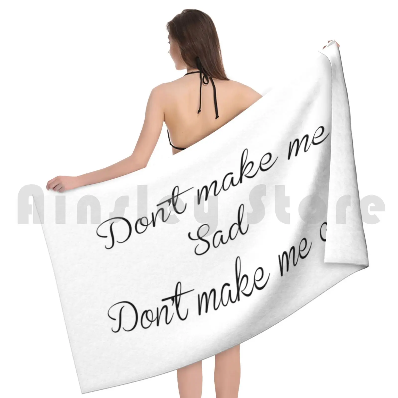 منشفة حمام حزينة لانا وسادة الشاطئ حزينة لانا ديل ري الموسيقى الطباعة Ldr الفتيات إقتباس