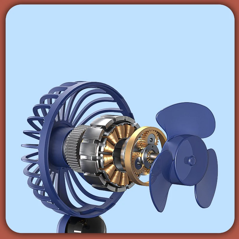 Mini Portable Handheld Fan: LED Display, 3-Speed Strong Wind, Fan Rechargeable Portable, Sleek Design for Travel/Camping/Office