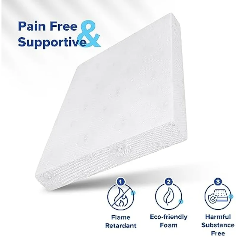 Colchão Olee-full com espuma de gel, 8 polegadas, para conforto e alívio de pressão, certificado nos, b