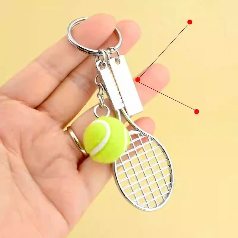 Creative Tennis Keychain Mini Sports Equipment Souvenir School Prize Gift Idea
